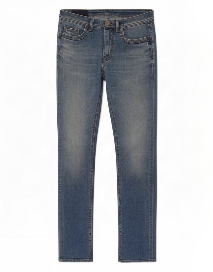Gas Damen Slim Jeans W32 L34 Blaue Baumwolle