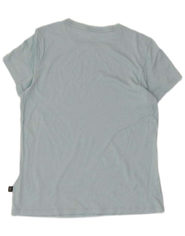 Puma Damen Graphic T-Shirt Top UK 12 Mittelblaue Baumwolle