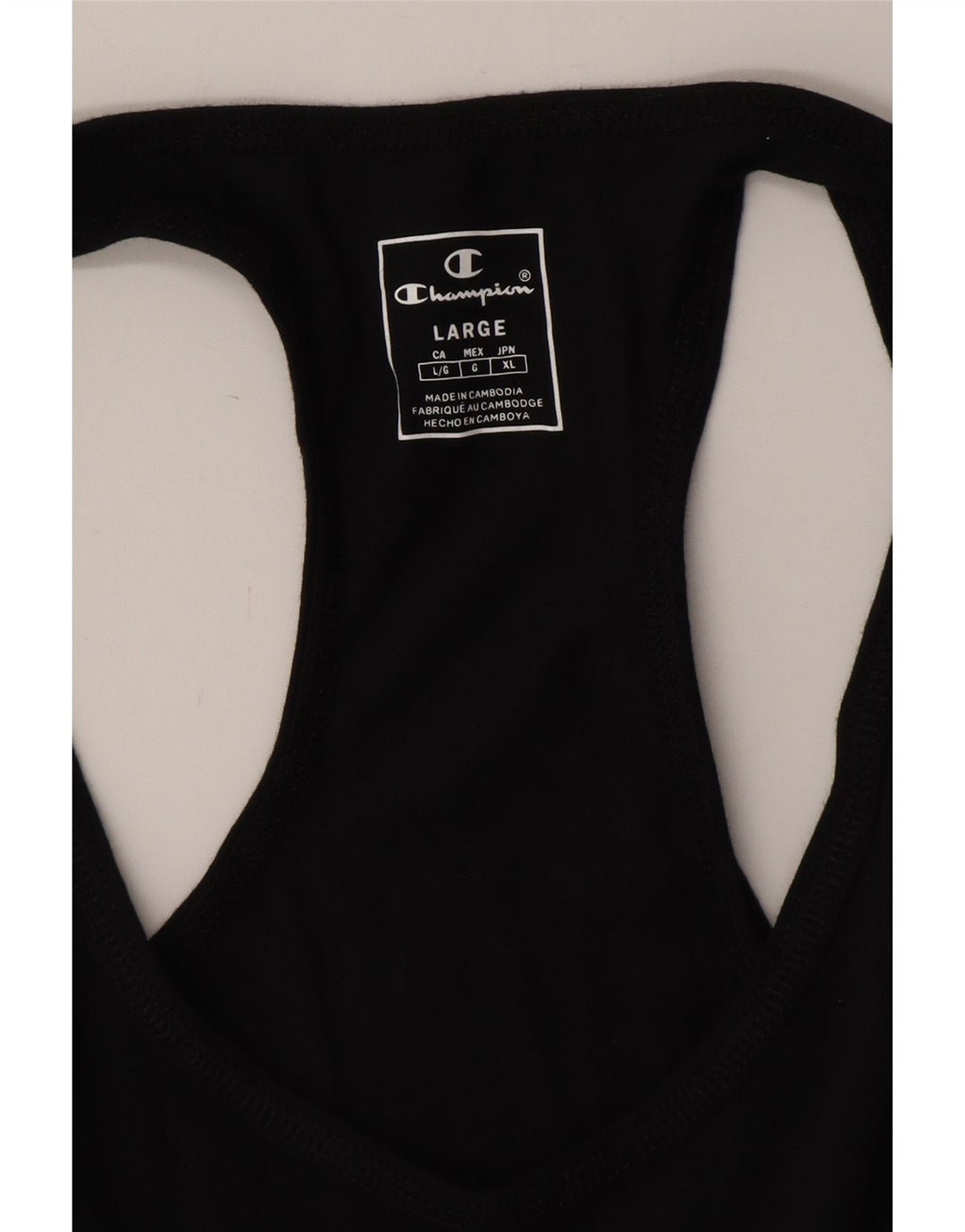 CHAMPION Damen Grafik-Trägershirt UK 14 Large Schwarz