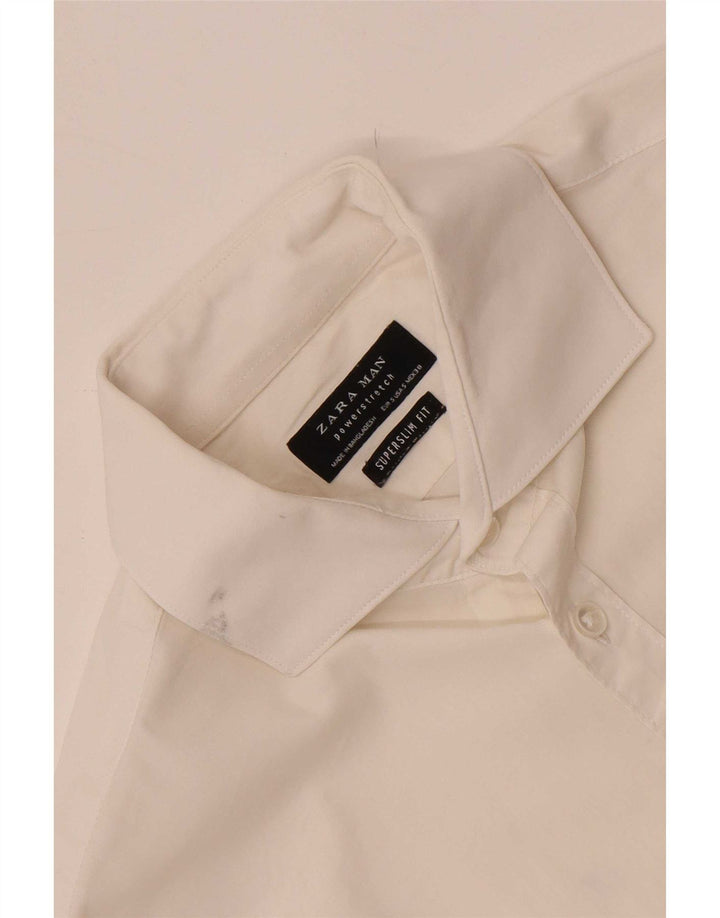 Zara Herren Super Slim Fit Hemd Small Weiß