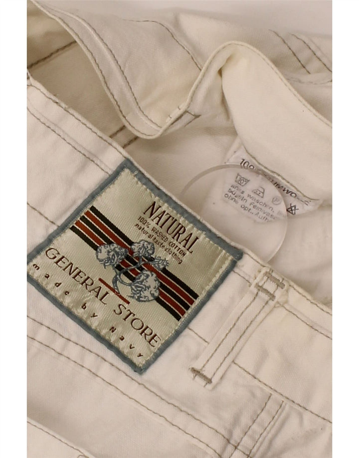 GENERAL STORE Womens Tapered Jeans IT 42 Medium W30 L31 Off White Cotton Vintage General Store and Second-Hand General Store from Messina Hembry 