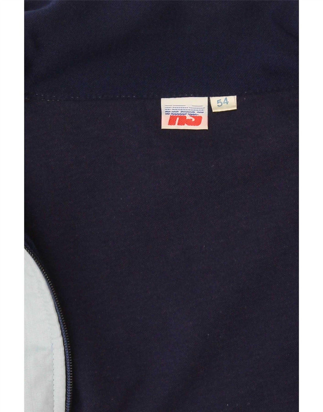Vintage Herren Trainingsanzug Top Jacke IT 54 XL Marineblau Farbblock