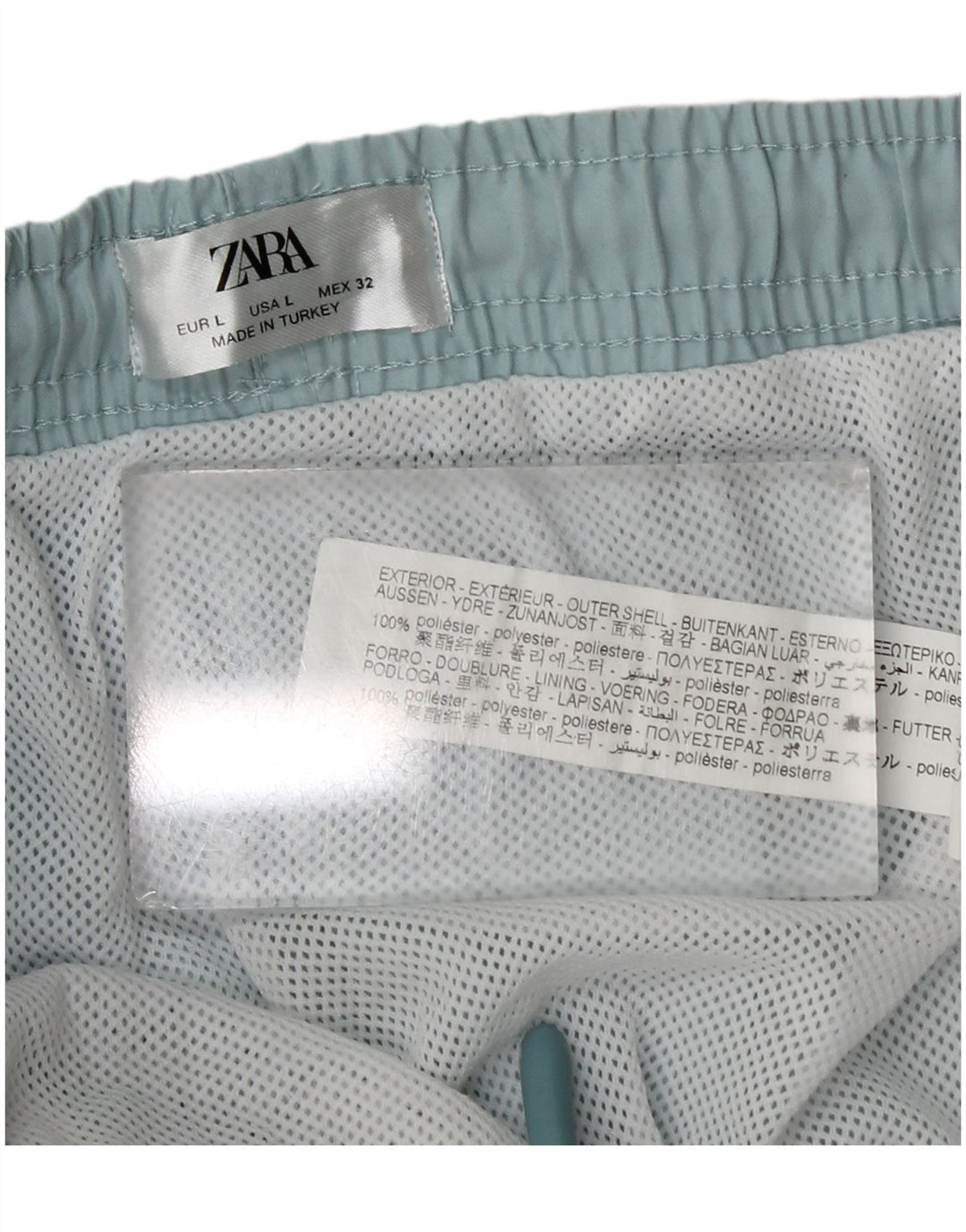 Zara Herren-Badeshorts, groß, blau, Polyester