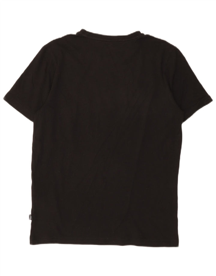 Puma Herren Grafik T-Shirt Top Small Schwarz Baumwolle