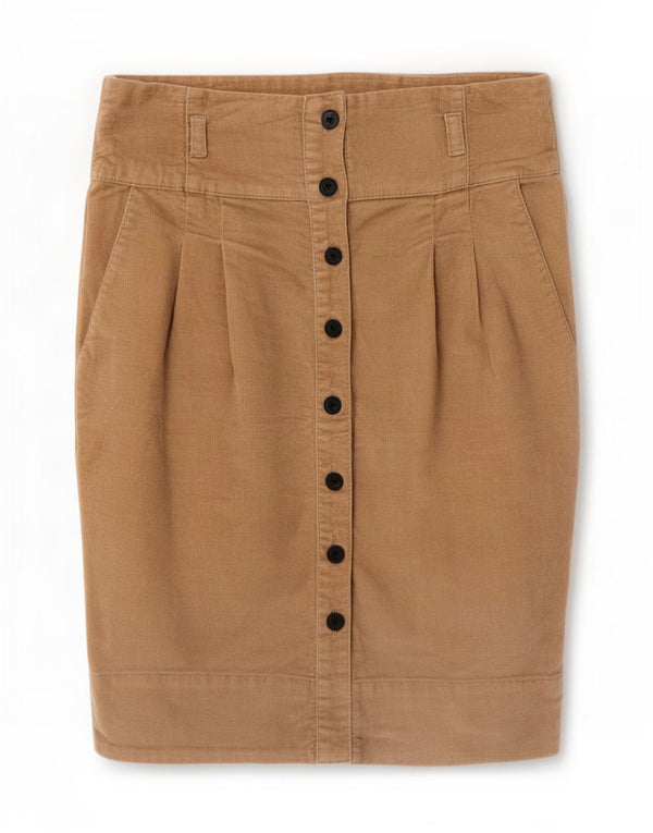 Zara Damen Cordrock Small W26 Beige