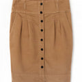 Zara Damen Cordrock Small W26 Beige