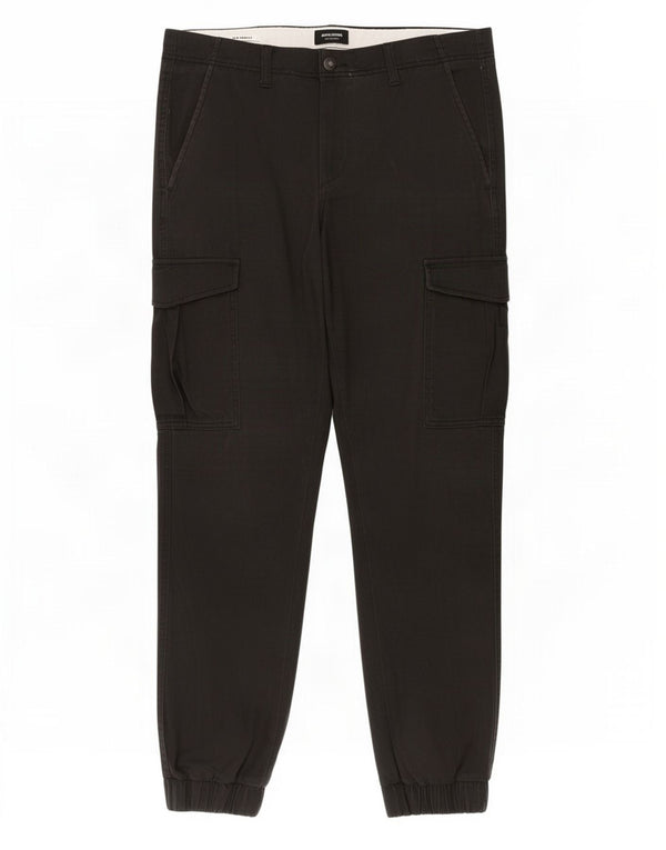 Jack & Jones Herren Marco Slim Jogger Cargohose W34 L34 Schwarz