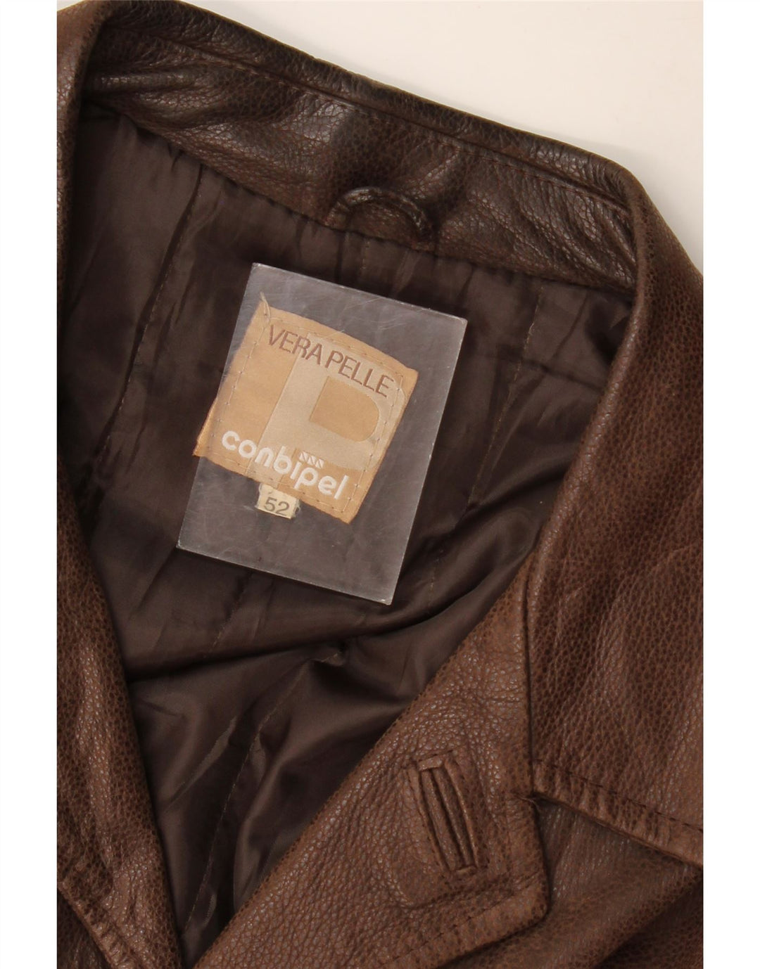 Conbipel Herren Lederjacke IT 52 Großes braunes Leder