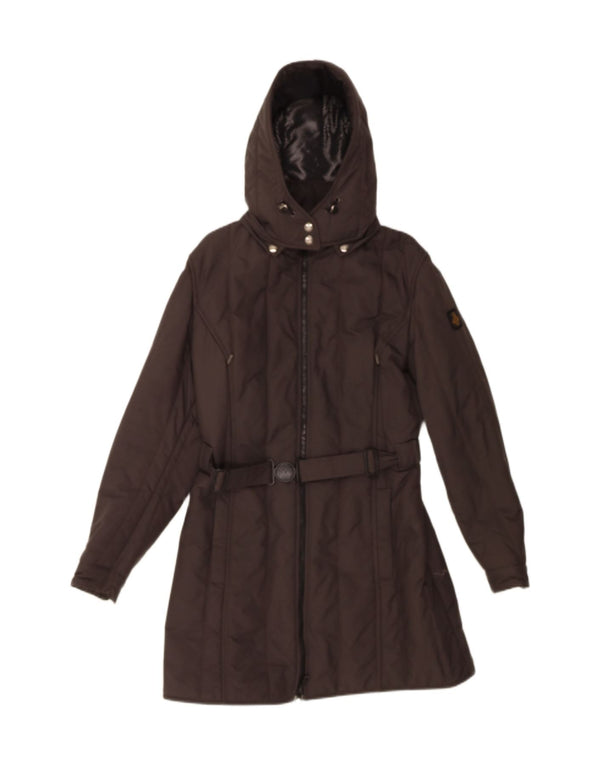 Refrigiwear Wattierter Damenmantel mit Kapuze IT 46 Large Khaki Nylon