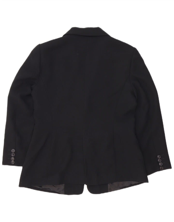 Zara Damen 2-Knopf-Blazerjacke EU 44 XL Schwarz Polyester