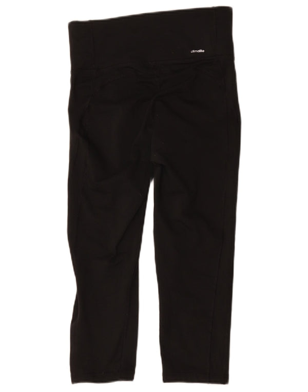 Adidas Damen Climalite Capri Leggings UK 8/10 Small Schwarz