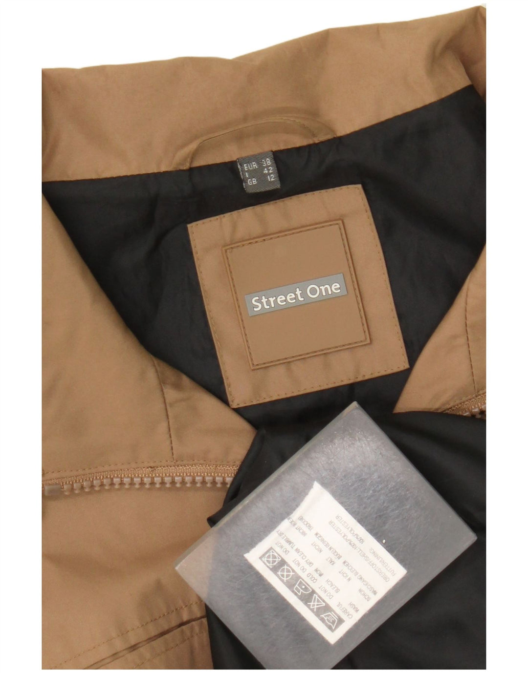 Street One Damen Bomberjacke UK 12 Mittelbraunes Polyester