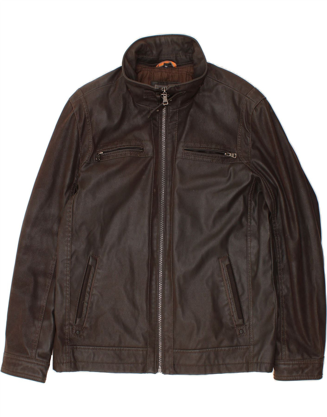 DNR Herren Lederjacke IT 56 3XL Braunes Leder