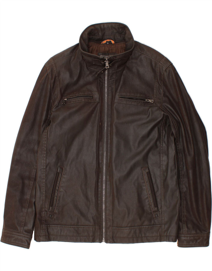 DNR Herren Lederjacke IT 56 3XL Braunes Leder