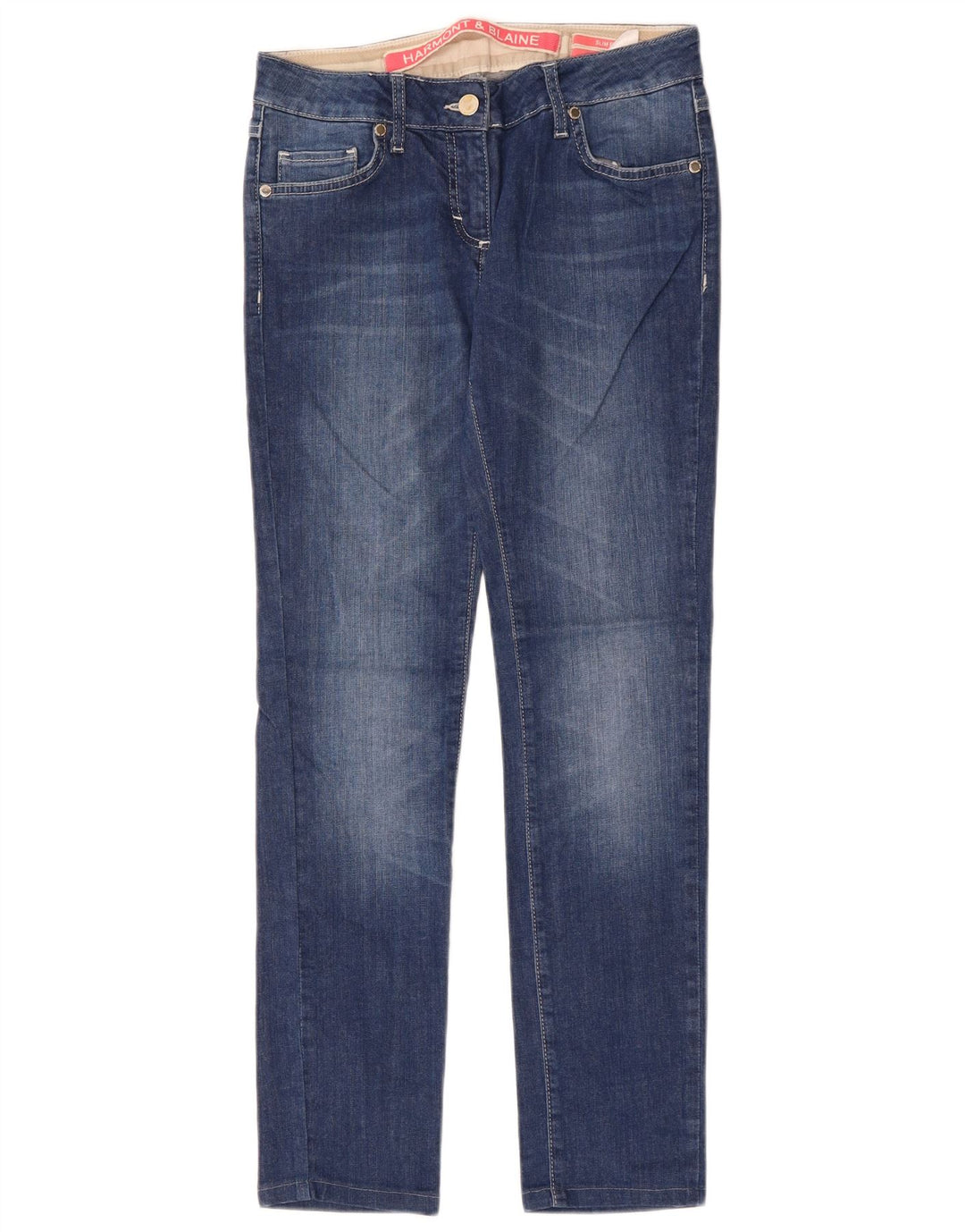 Harmont & Blaine Damen Slim Jeans IT 42 Medium W30 L30 Blaue Baumwolle