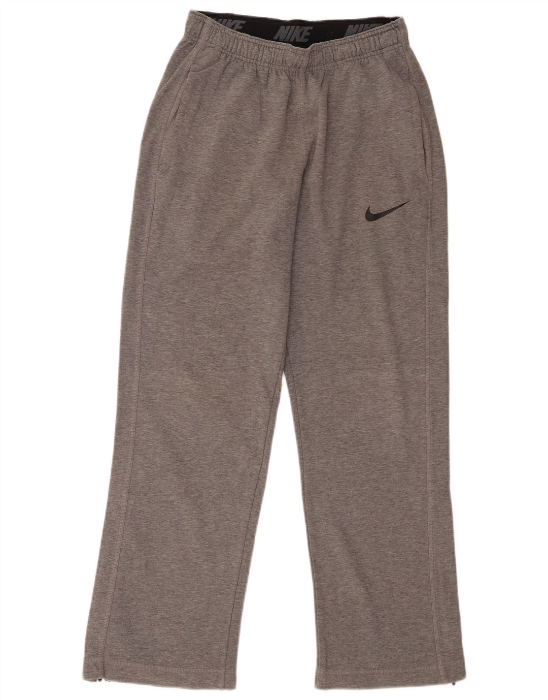 NIKE Mens Dri Fit Tracksuit Trousers Small  Grey Cotton