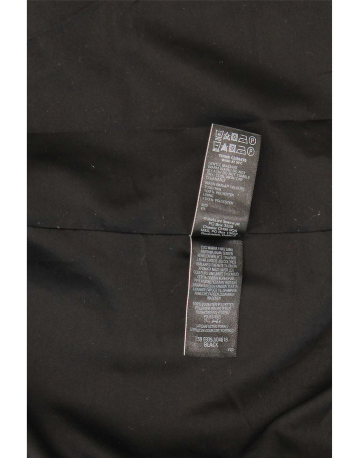 Marks & Spencer Damen Blazer Jacke UK 12 Medium Schwarz Polyester