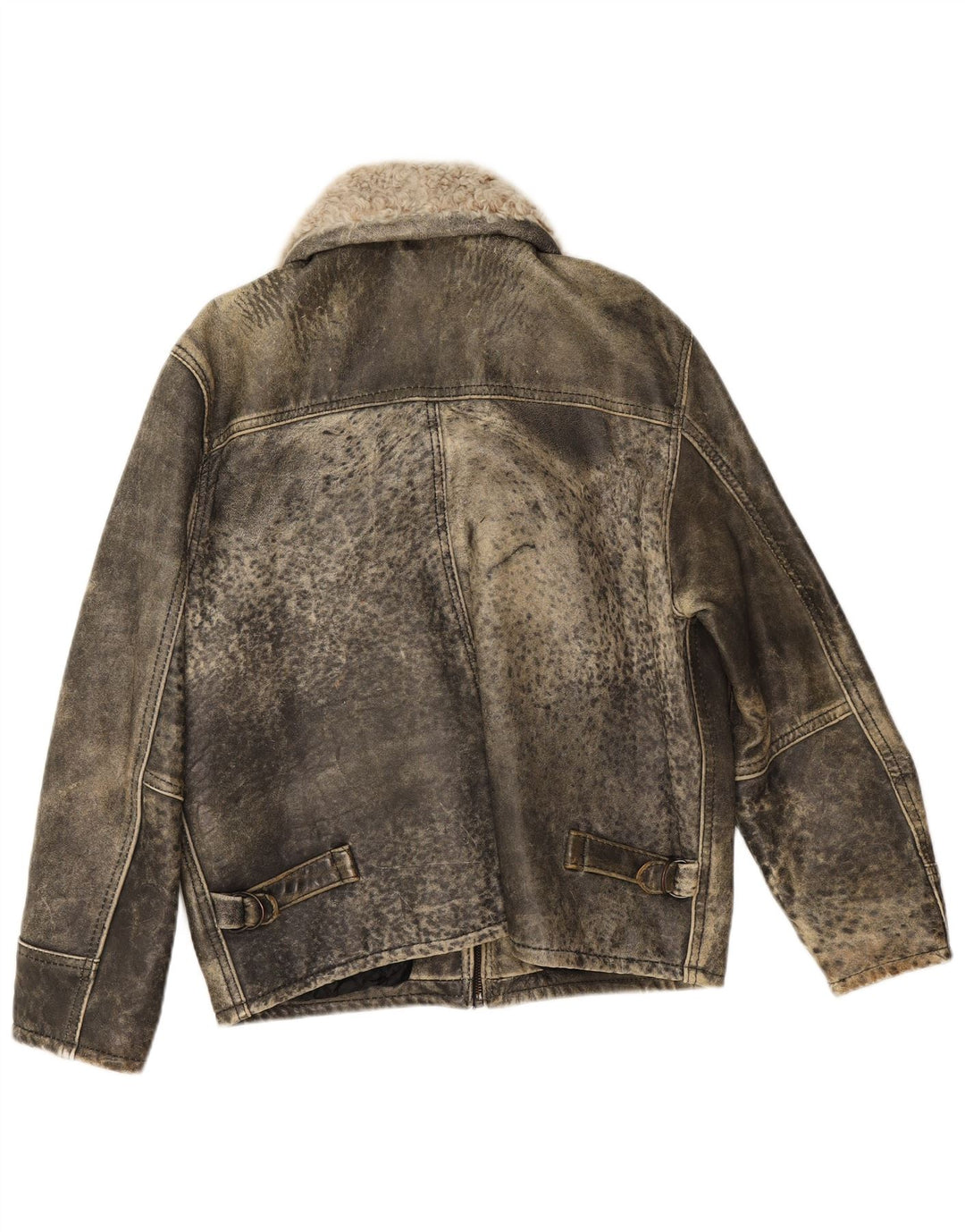 Vintage Herren Lederjacke UK 36 Kleines graues Leder