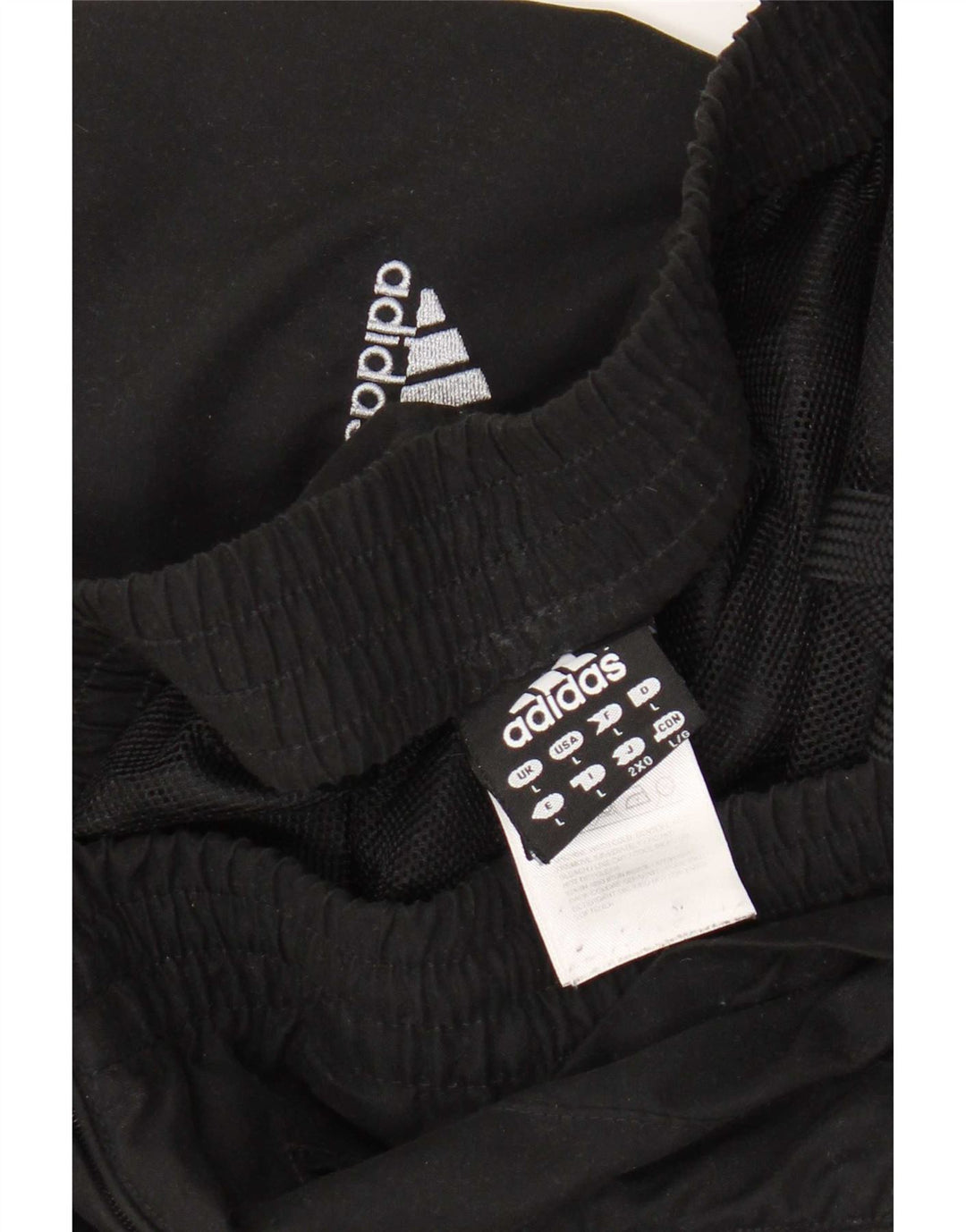 Adidas Herren-Trainingshose, groß, aus schwarzem Polyester