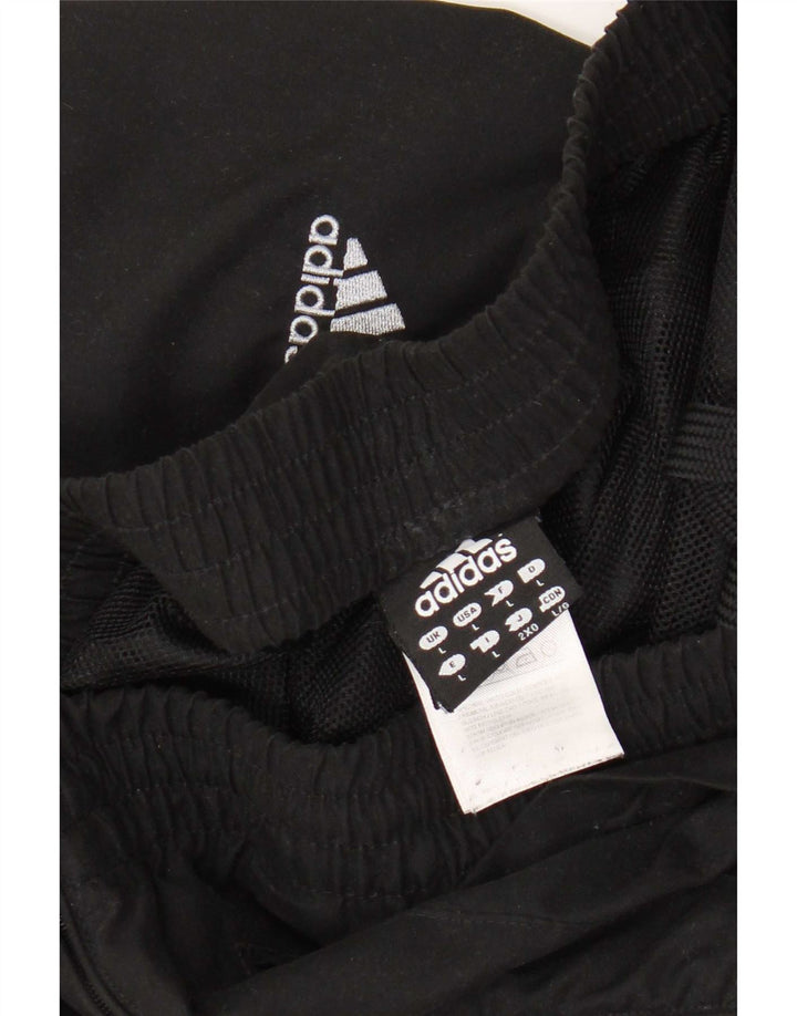 Adidas Herren-Trainingshose, groß, aus schwarzem Polyester