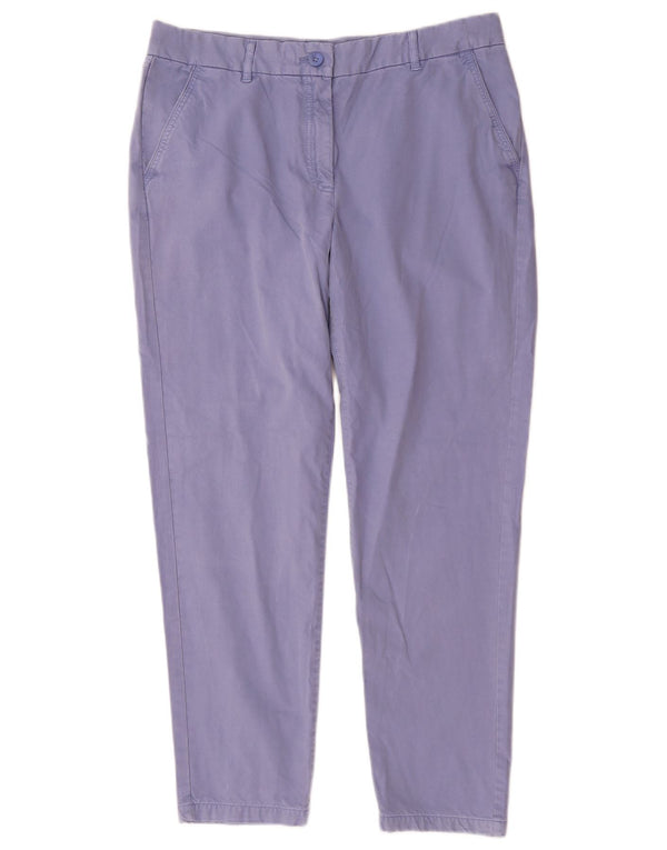Marks & Spencer Slim Chino-Hose für Damen, UK 14, Größe L W34 L29, Blau, Baumwolle