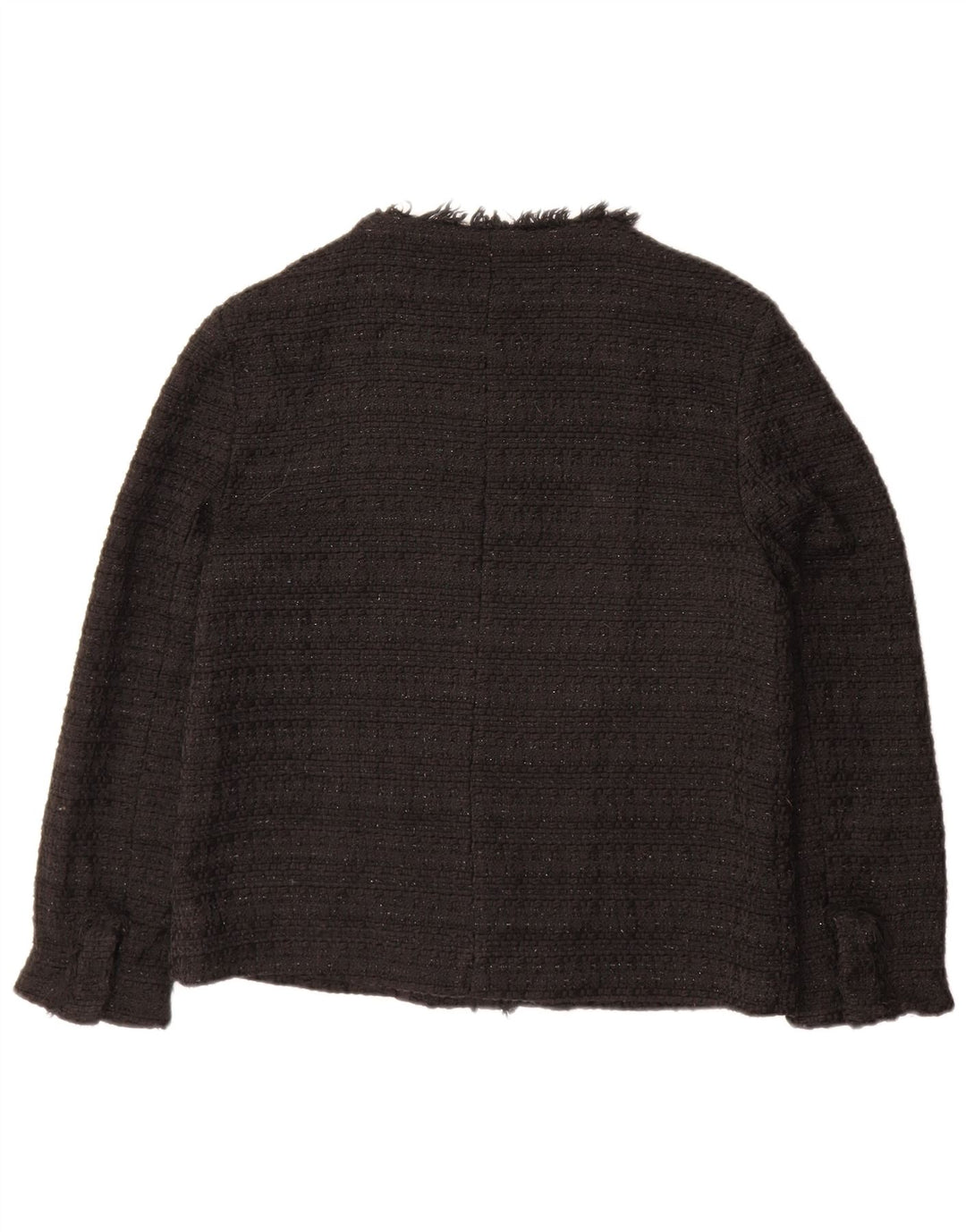 ZARA Damen Blazer Jacke UK 12 Medium Schwarz