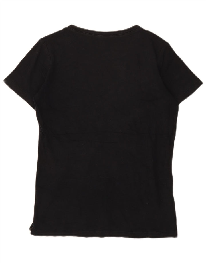 Eddie Bauer Damen T-Shirt Top UK 12 Medium Schwarz