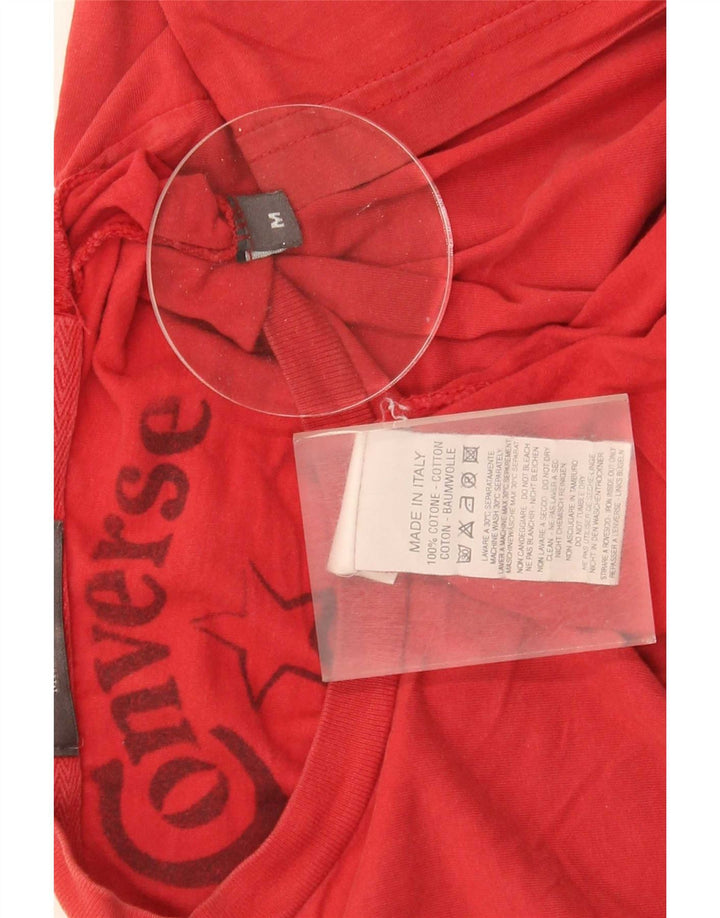 Converse Herren Grafik T-Shirt Top Mittelrote Baumwolle