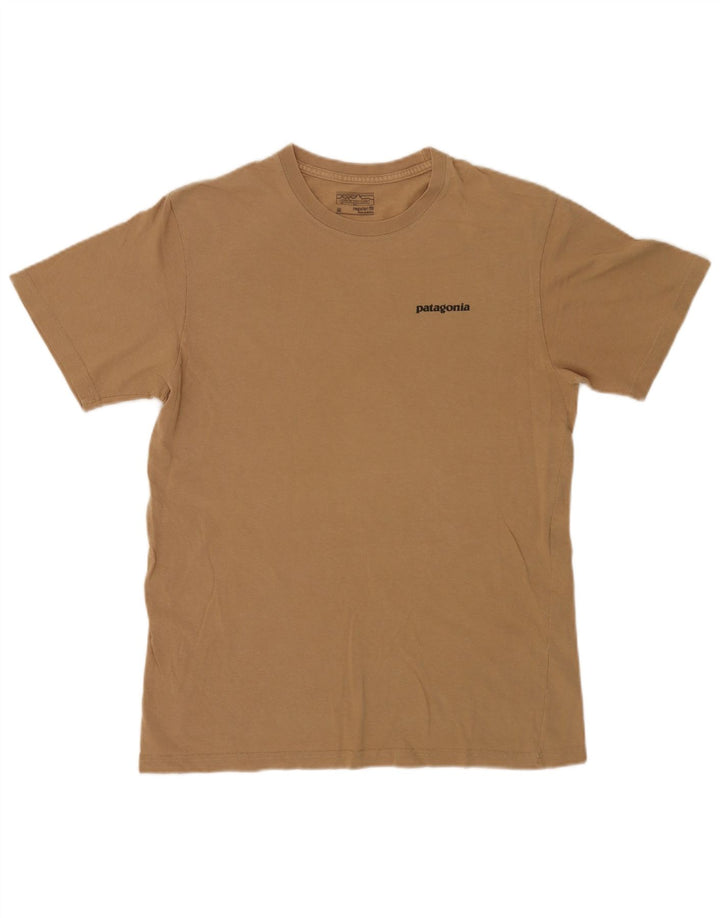 Patagonia Herren-T-Shirt mit normaler Passform, mittelbeigefarbener Baumwolle