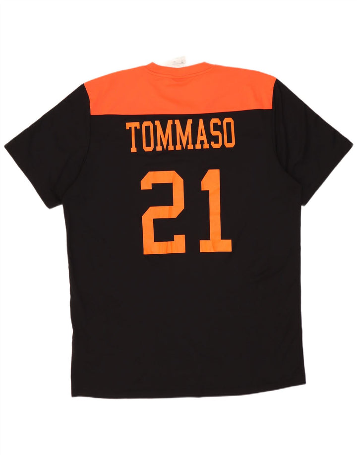 ADIDAS Herren Grafik-T-Shirt-Oberteil, großes schwarzes Farbblock-Polyester