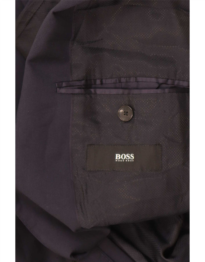 Hugo Boss Herren-Blazer mit 2 Knöpfen, EU 52, XL, marineblaue Wolle