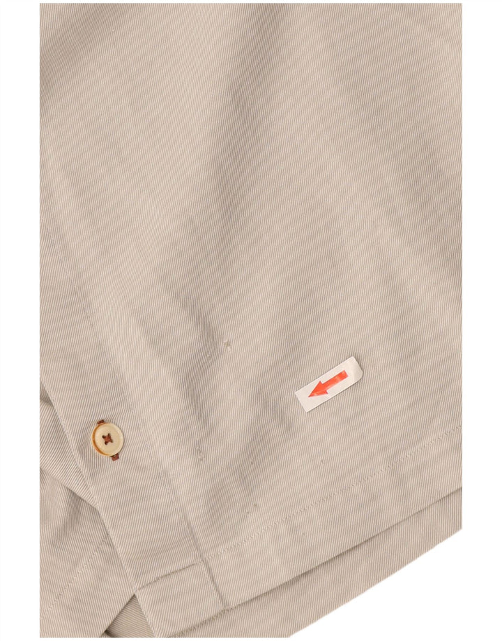 Ted Baker Herrenhemd, Größe 3, klein, cremefarbene Baumwolle