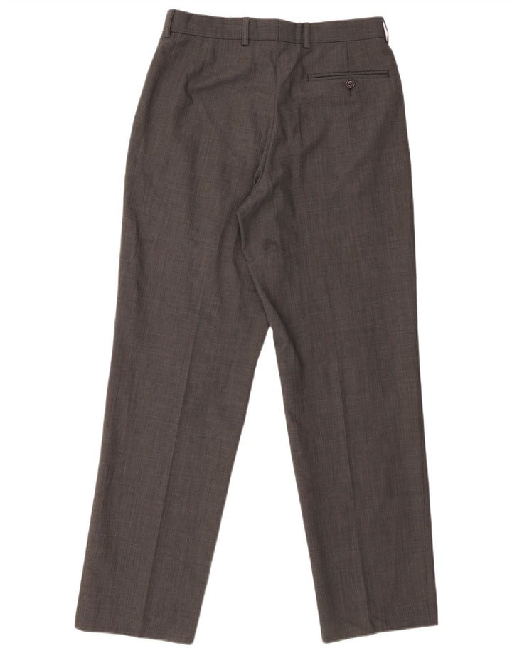 Gerade Herren-Anzughose von Marks & Spencer, W30, L31, Schwarz mit Hahnentrittmuster