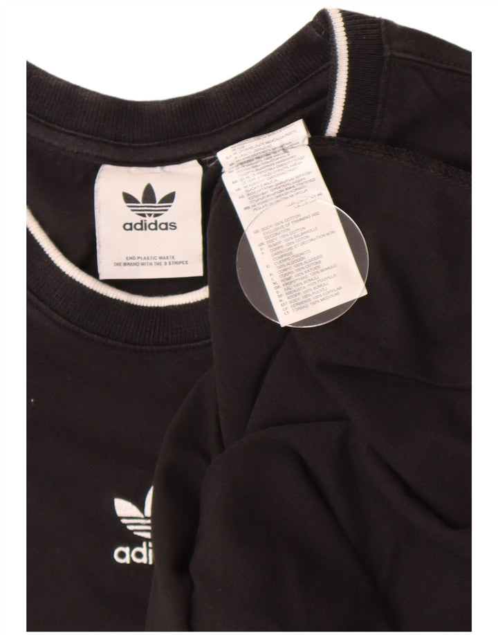 Adidas Herren T-Shirt Top Large Schwarz Baumwolle