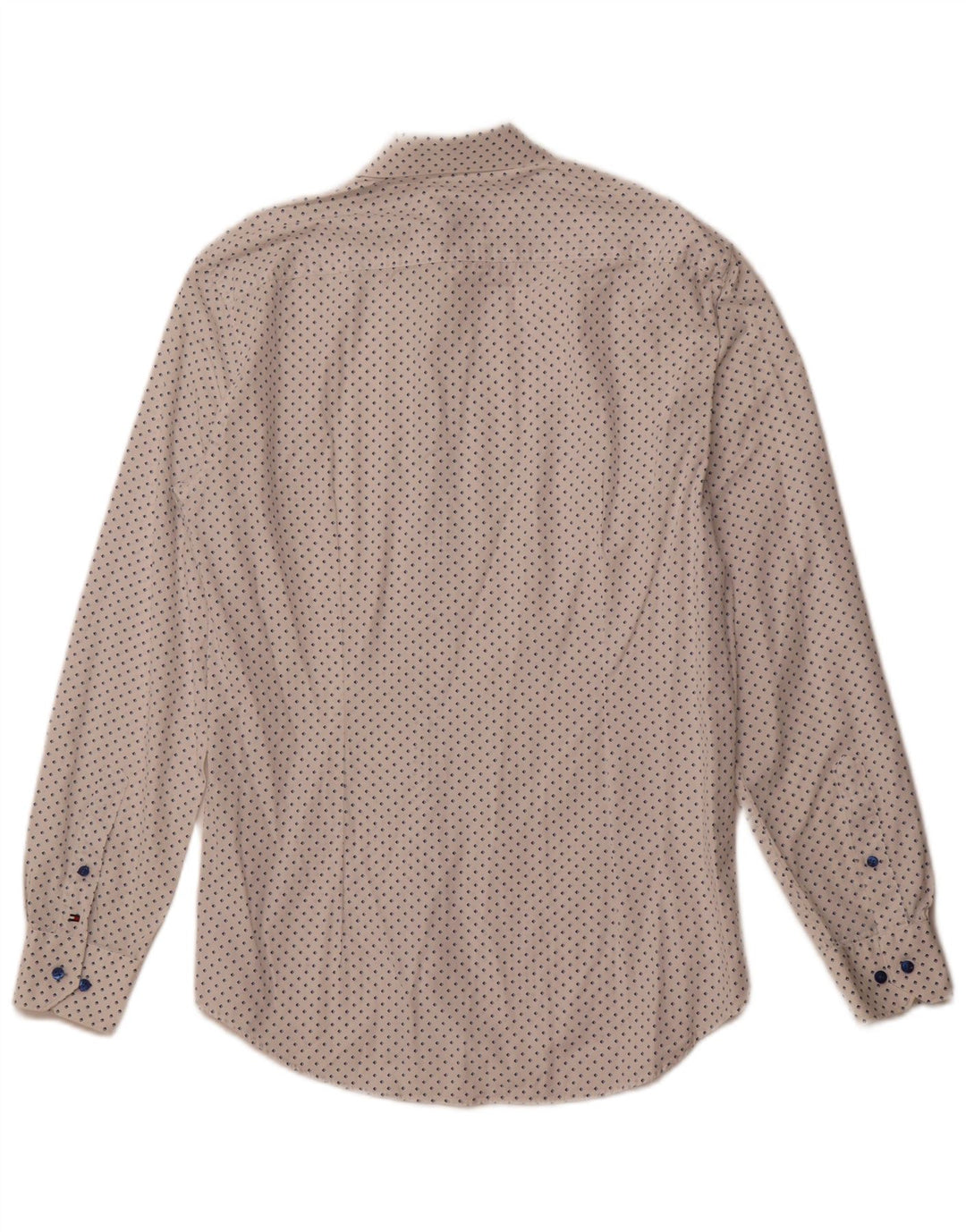 Maßgeschneidertes Herrenhemd von TOMMY HILFIGER, Größe 39 15 1/2, mittelweiß, geometrisch