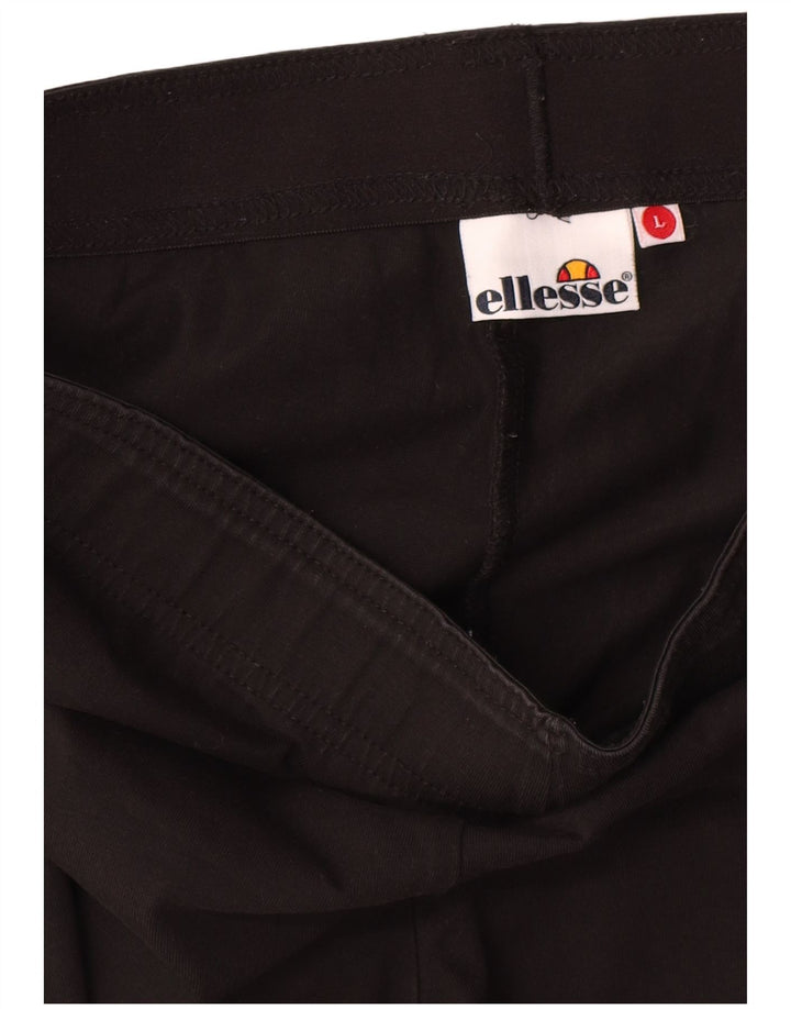 Ellesse Womens Graphic Leggings UK 14 Large Schwarz