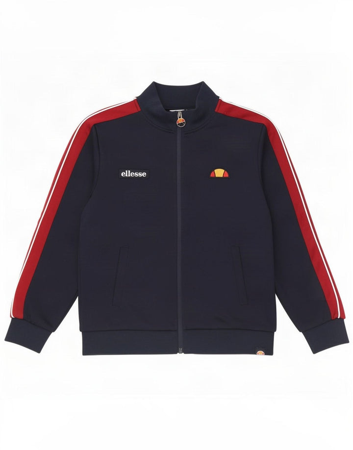 Ellesse Jungen-Trainingsanzug-Top-Jacke, 9–10 Jahre, Marineblau, Farbblock