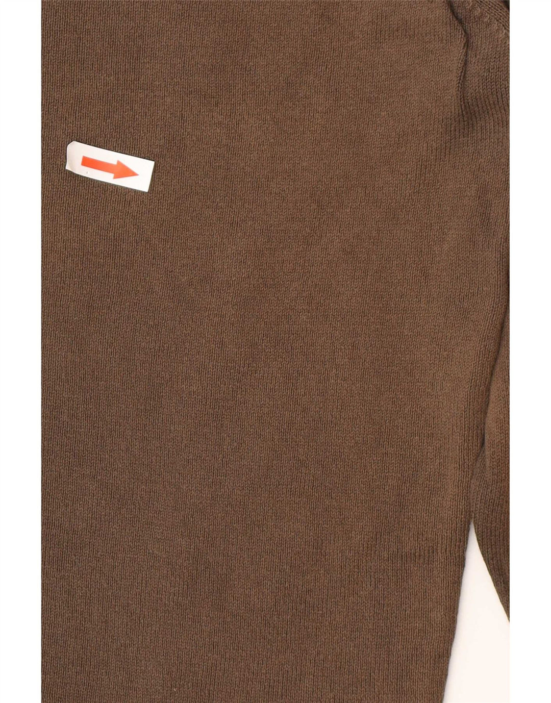Zara Herren-Pullover mit Rundhalsausschnitt, groß, braune Baumwolle