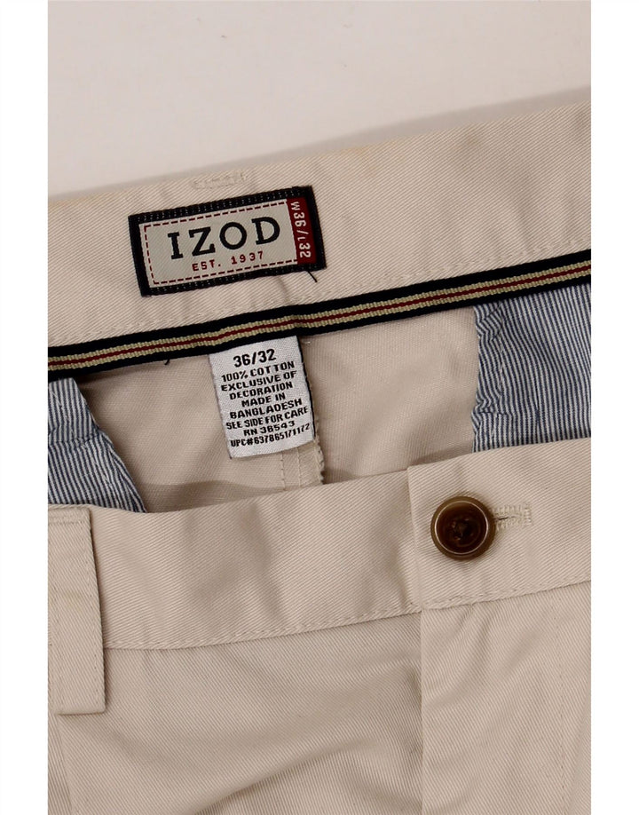 IZOD Herren-Chinohose mit Pegged, W36, L32, beige Baumwolle