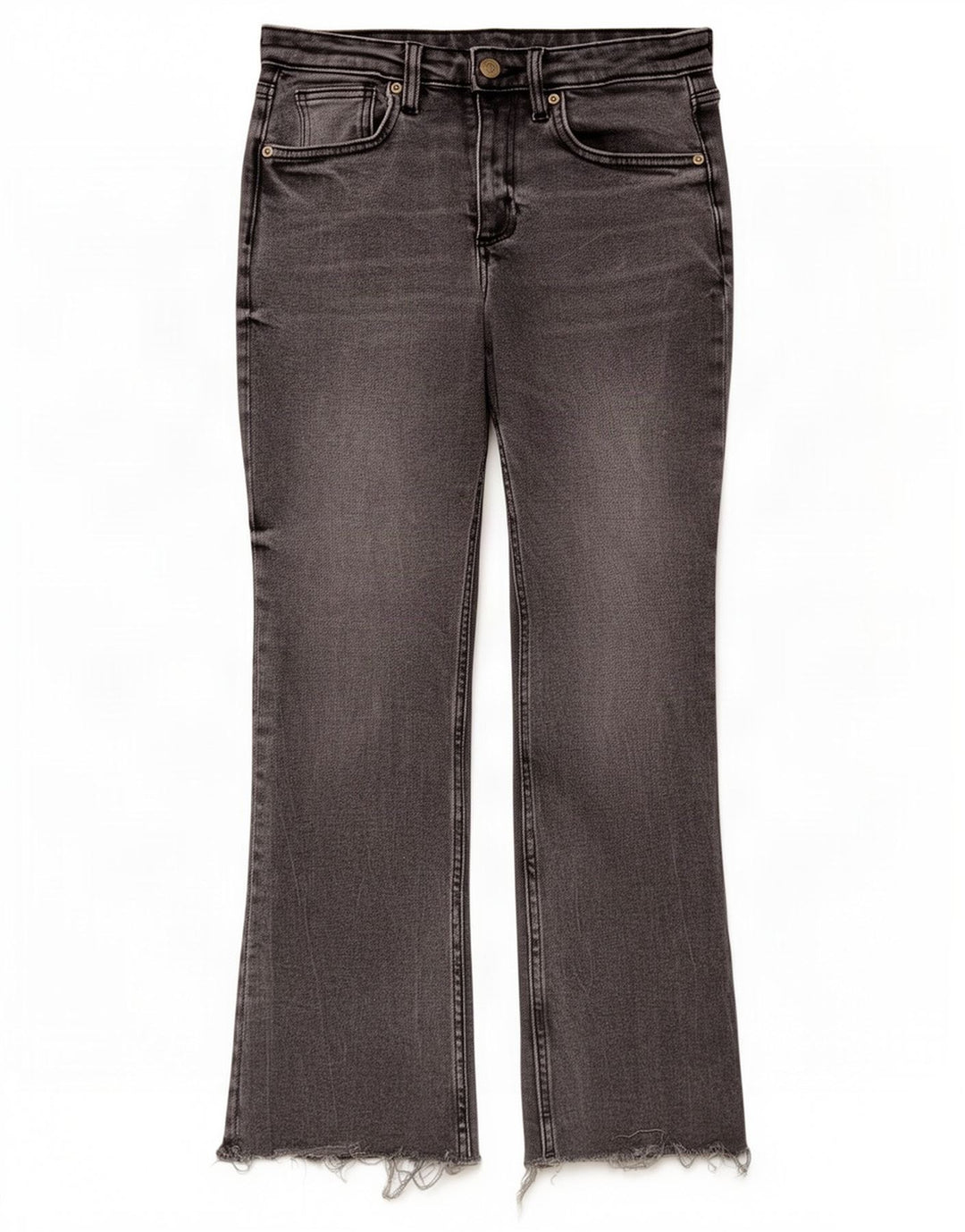 Zara Damen Bootcut Jeans EU 38 Small W28 L26 Graue Baumwolle