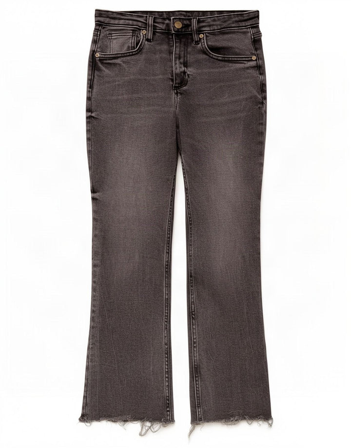 Zara Damen Bootcut Jeans EU 38 Small W28 L26 Graue Baumwolle