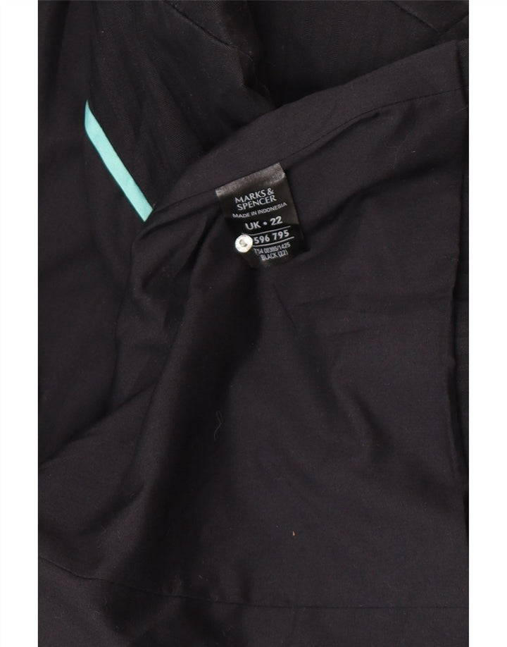 Marks & Spencer Herren-Blazer mit 2 Knöpfen, UK 22 3XL, schwarze Baumwolle