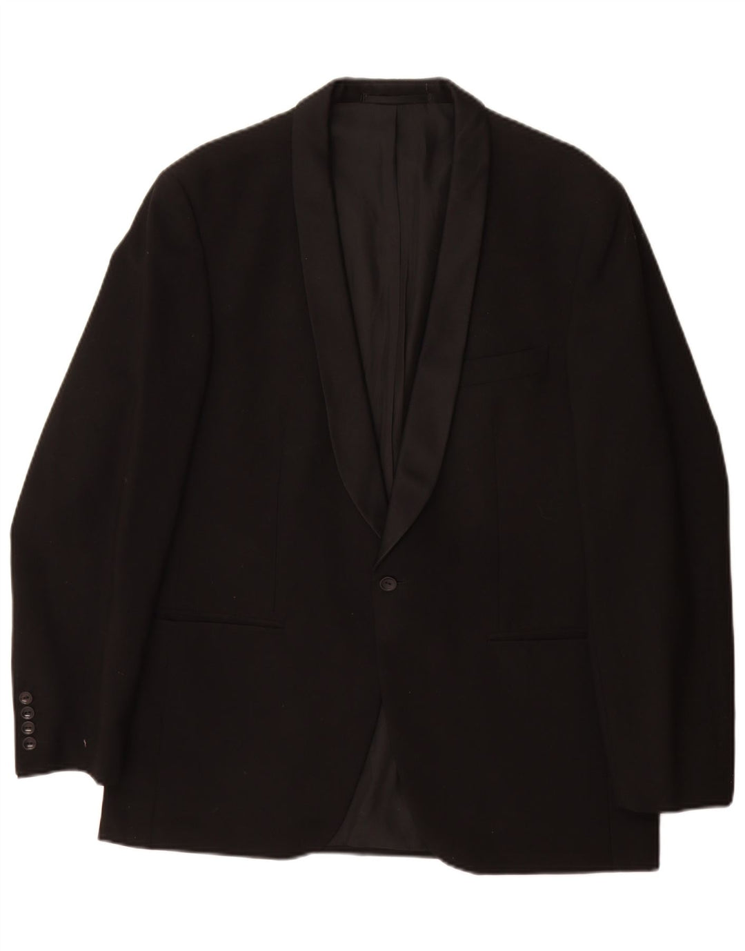 Vintage Herren 1 Knopf Blazer Jacke EU 50 Große schwarze Schurwolle