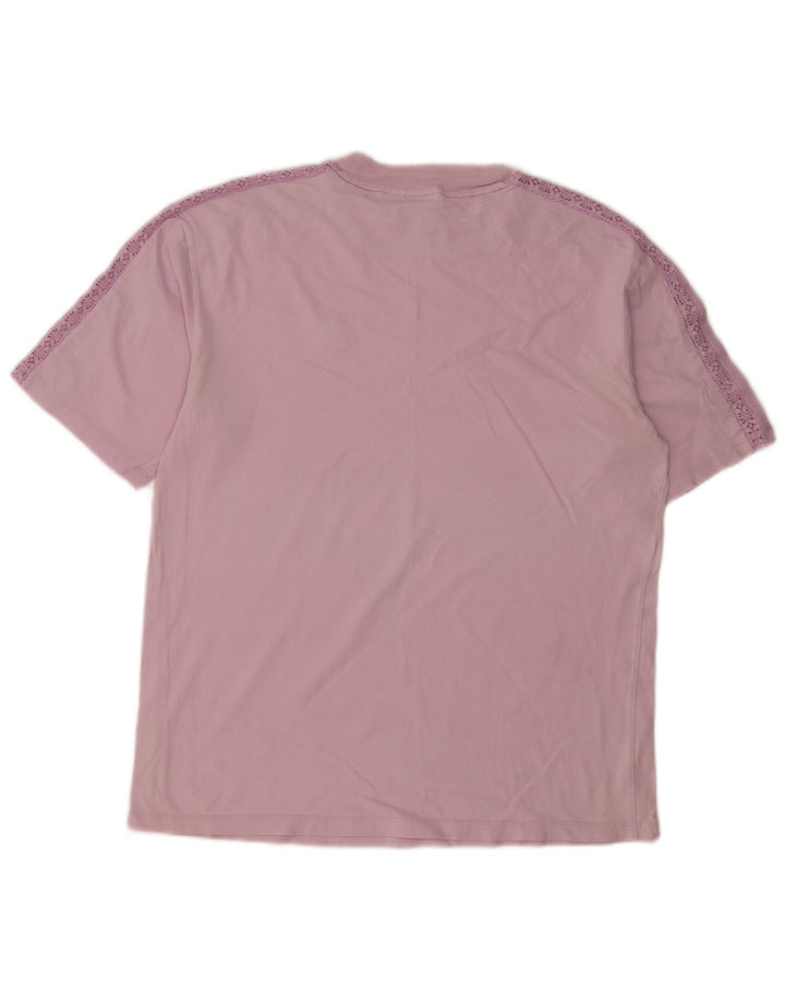 Adidas Damen Übergroßes Grafik-T-Shirt-Oberteil UK 10 Small Pink
