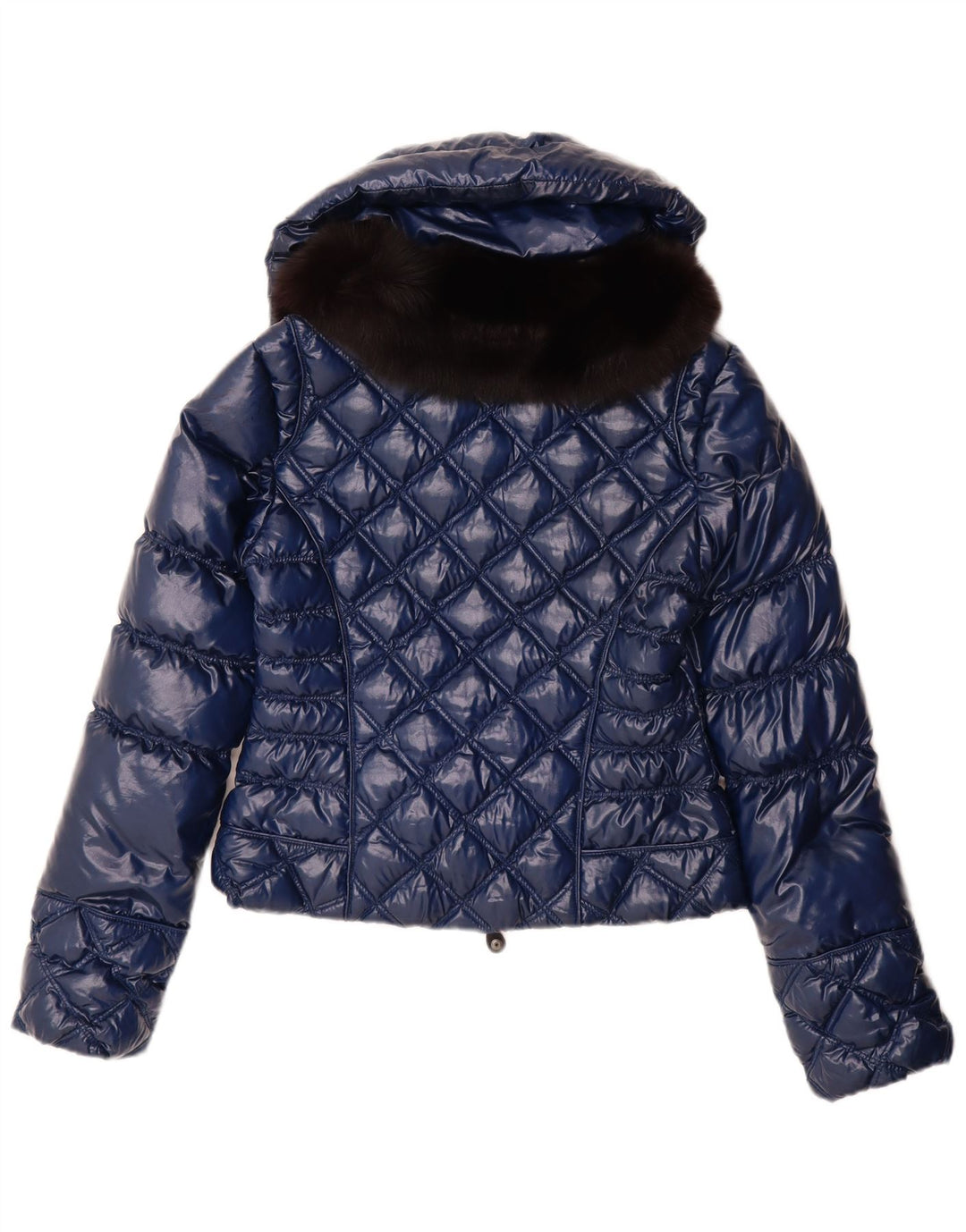 PINKO Damen Wattierte Jacke UK 8 Small Marineblau Polyamid