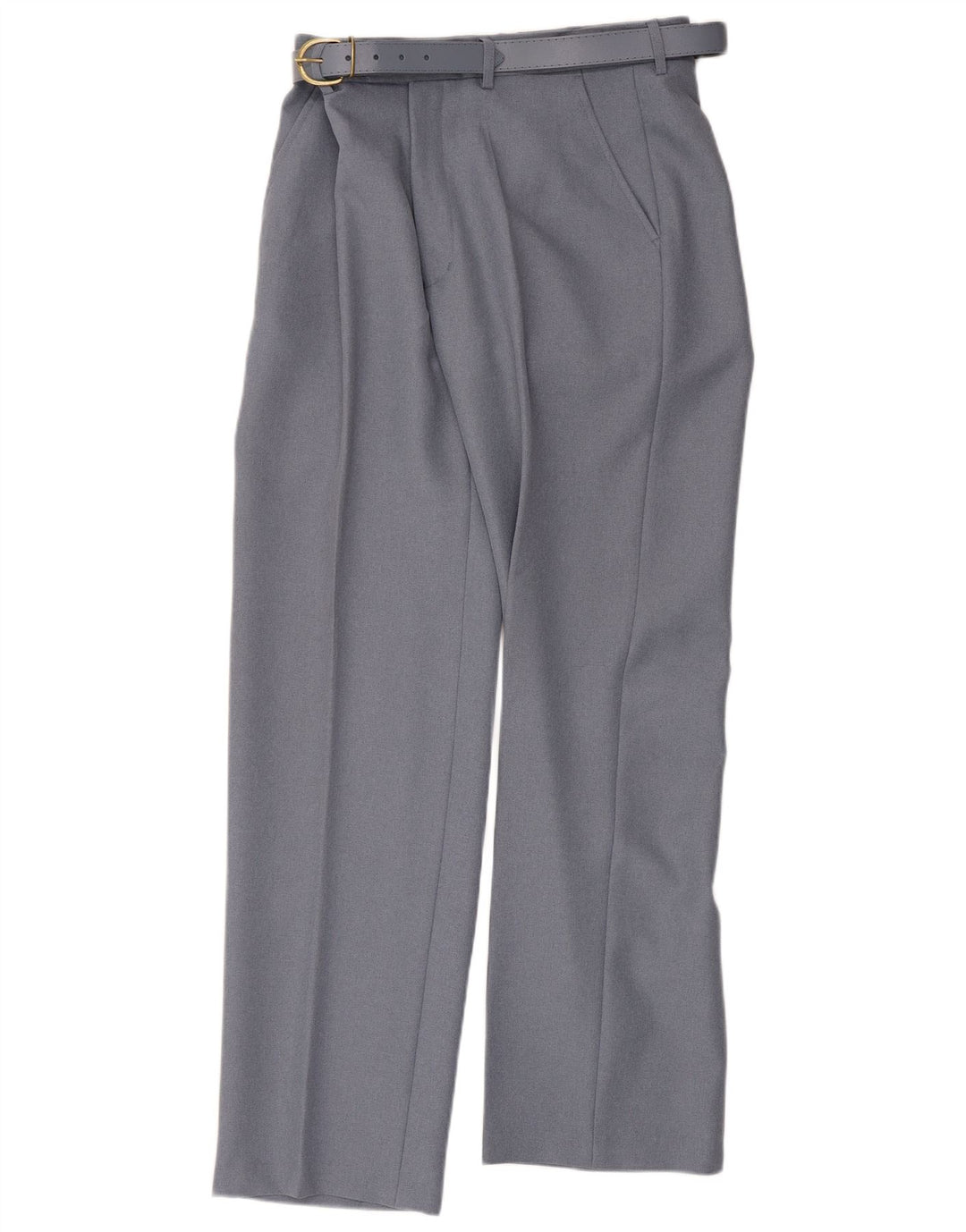 Vintage Damen gerade Anzughose W34 L30 Grau Polyester