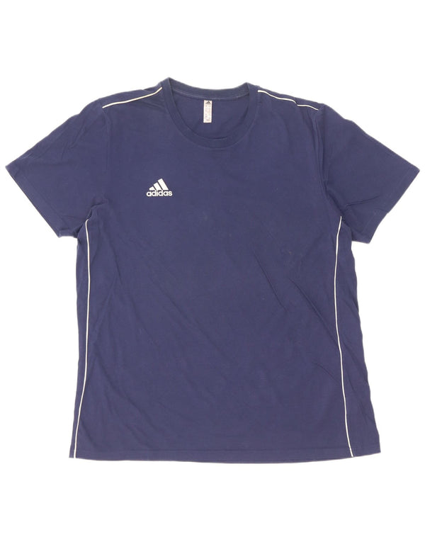 Adidas Herren T-Shirt Top XL Marineblau Baumwolle