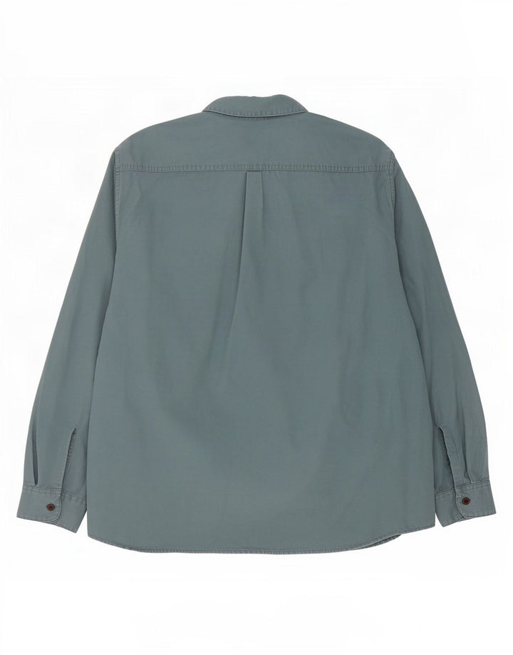 Wrangler Herrenhemd XL, blaue Baumwolle