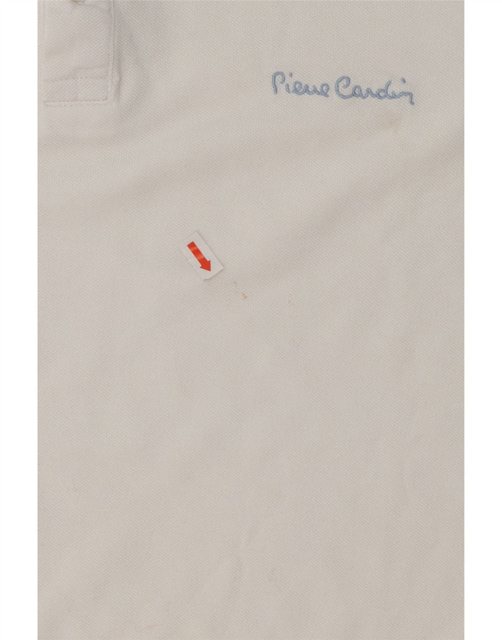 PIERRE CARDIN Mens Regular Fit Polo Shirt XL White Cotton Vintage Pierre Cardin and Second-Hand Pierre Cardin from Messina Hembry 