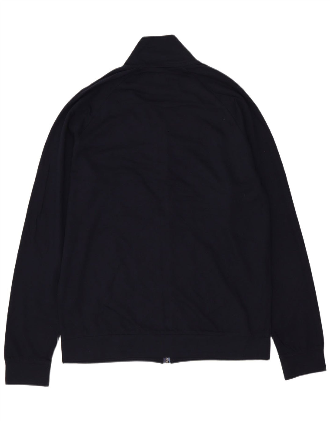 Hugo Boss Herren-Trainingsanzugoberteil mit Grafik, mittlere marineblaue Baumwolle